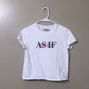 Forever 21 Clueless As If Short Sleeve Crop Top